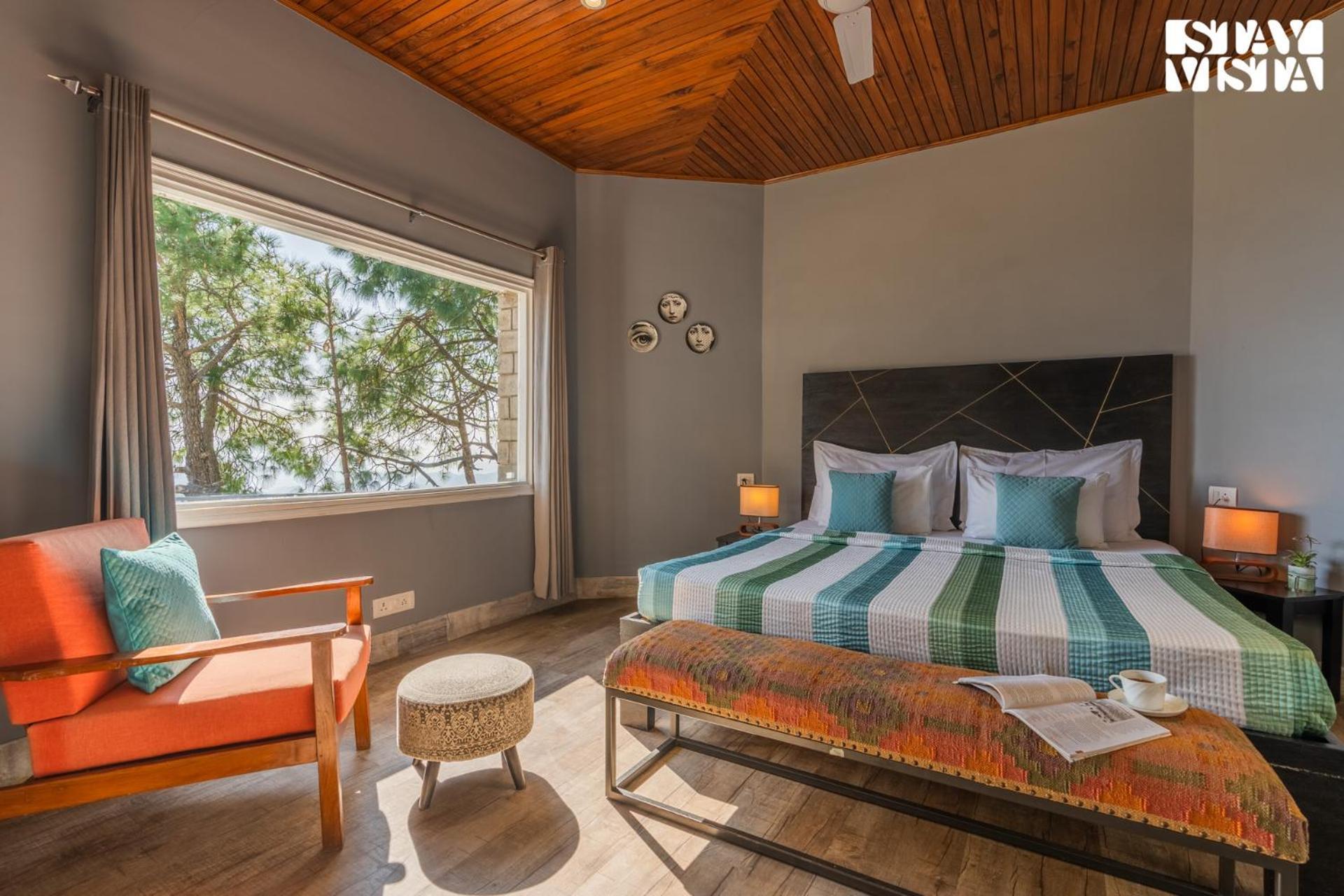 Stayvista At Serene With Outdoor Bonfire Barog エクステリア 写真