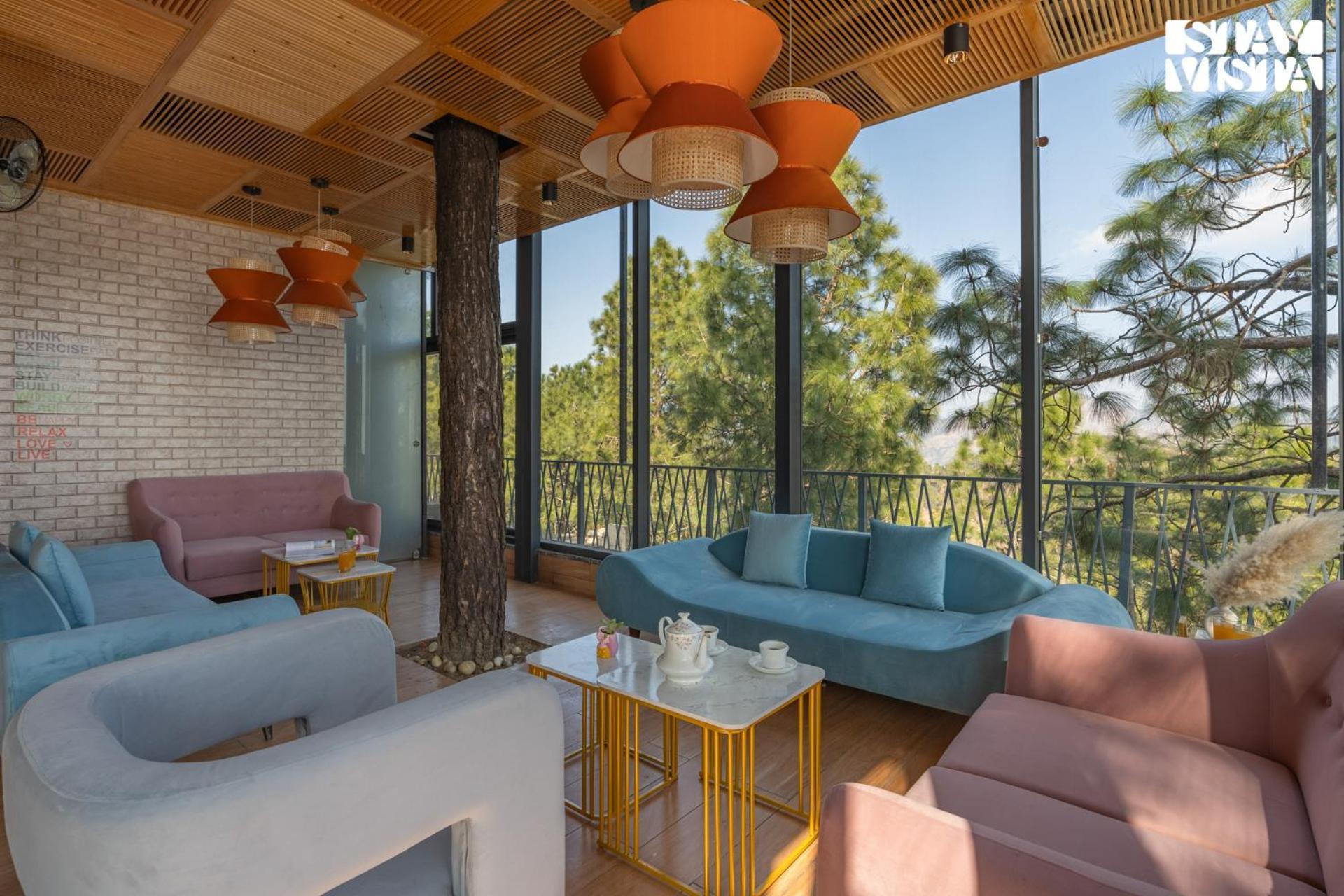 Stayvista At Serene With Outdoor Bonfire Barog エクステリア 写真