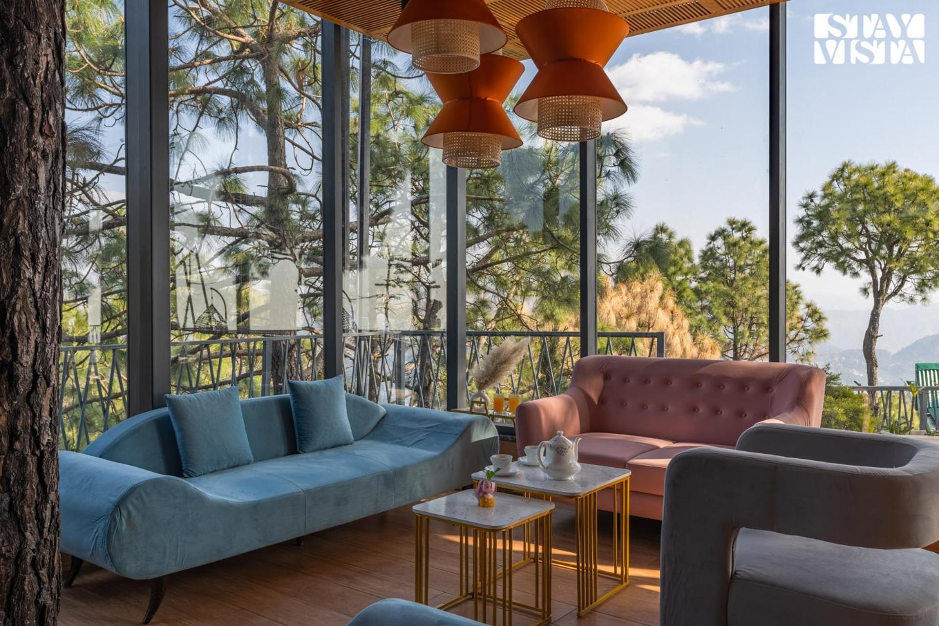 Stayvista At Serene With Outdoor Bonfire Barog エクステリア 写真